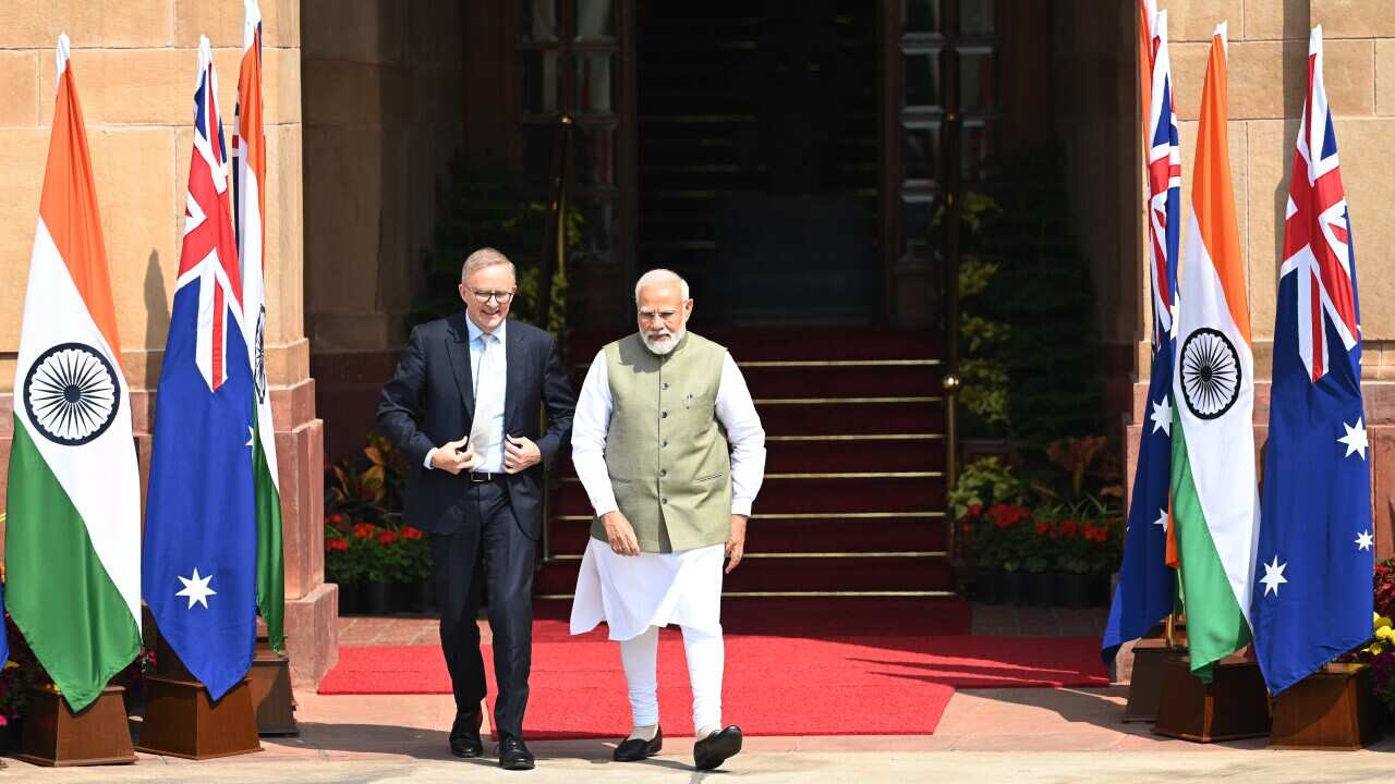 India: Australian PM Anthony Albanese Meets PM Narendra Modi At Hyderabad House In Delhi