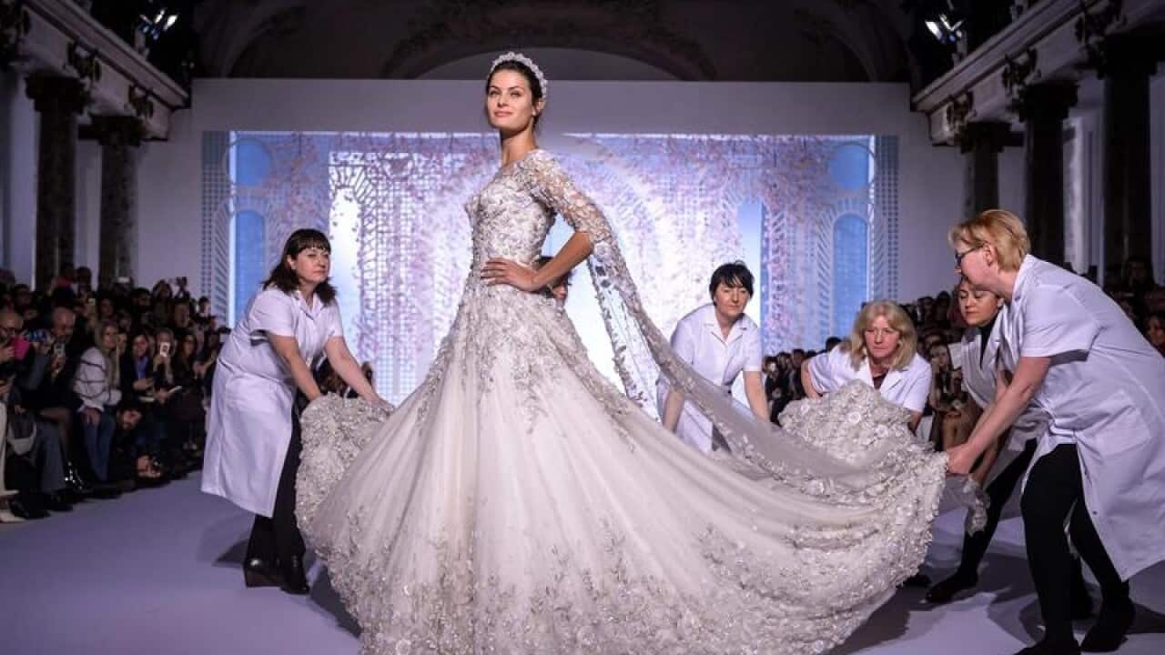A wedding dress from Tamara Ralph and Michael Russo