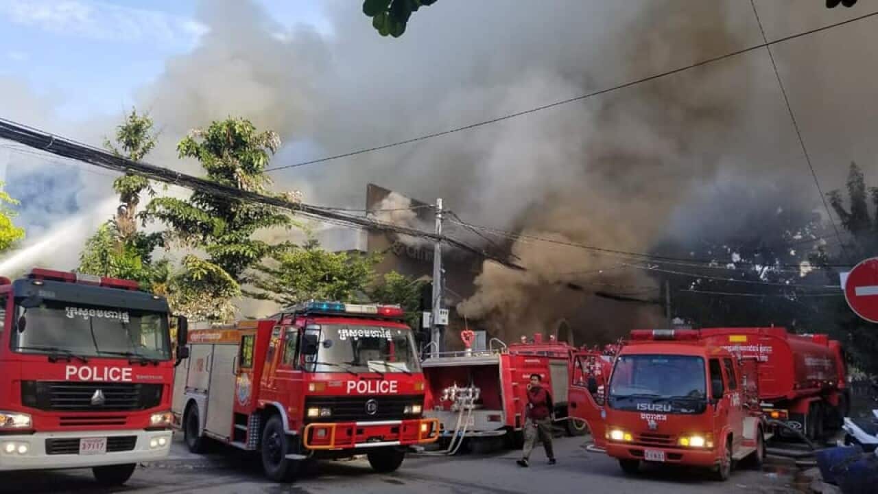Fire trucks in Cambodia