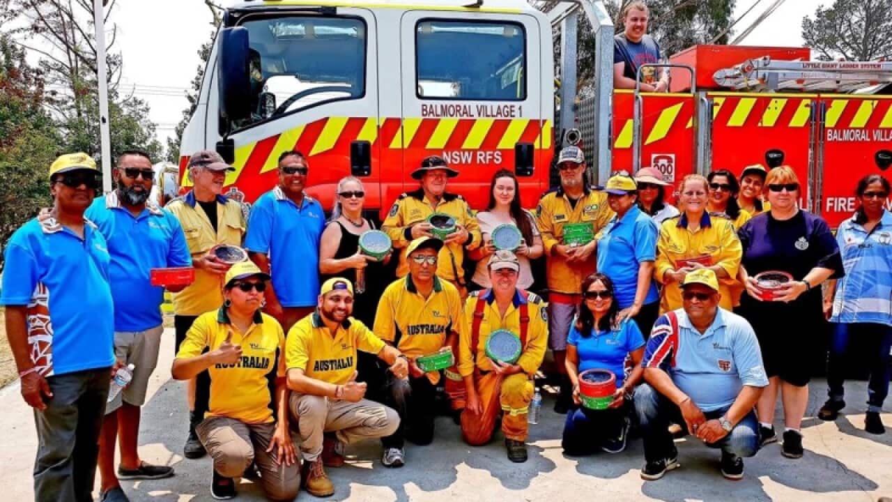 Fijian Indian community helping firefighters at Balmoral.