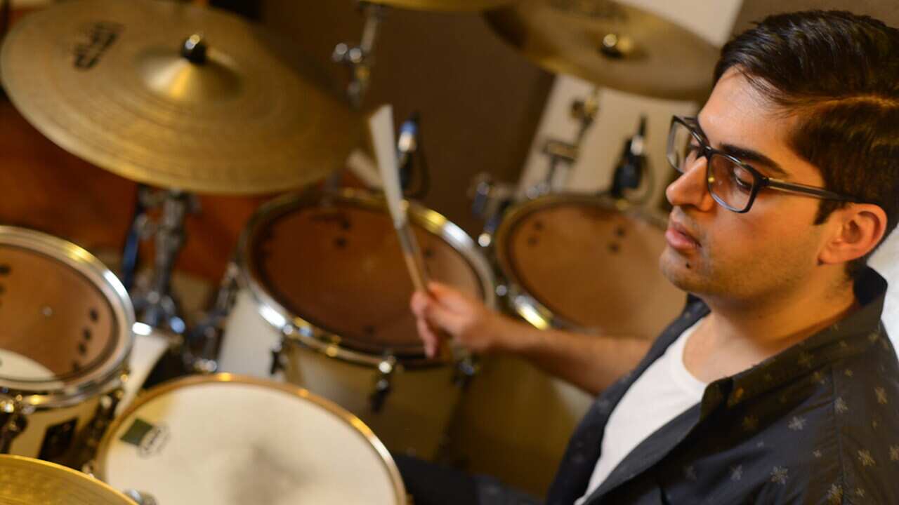 A drummer’s journey from busking in Baghdad to helping refugee kids find their rhythm A drummer’s journey from busking in Baghdad to helping refugee kids find their rhythm