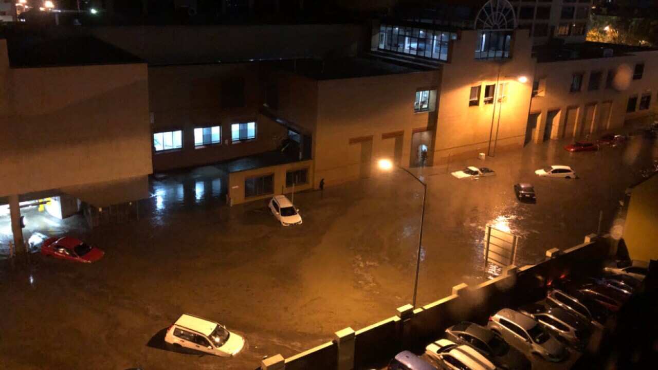 Flooding in MacQuarie Street.