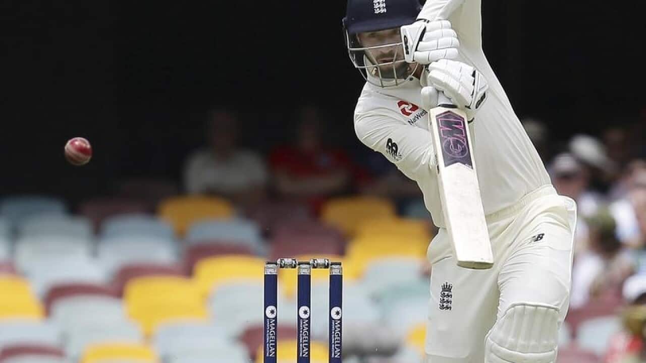 England's James Vince plays a shot