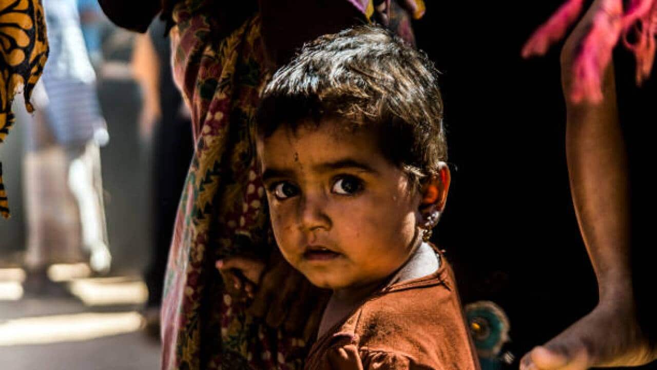 Rohingya children in camp