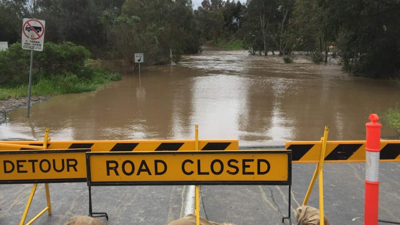 Water level up to three metres here and rising in Gawler