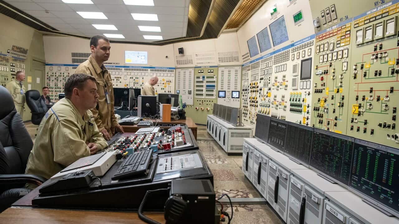 The South Ukraine (Pivdennoukrainsk) Nuclear Power Plant Near The City Of Yuzhnoukrainsk