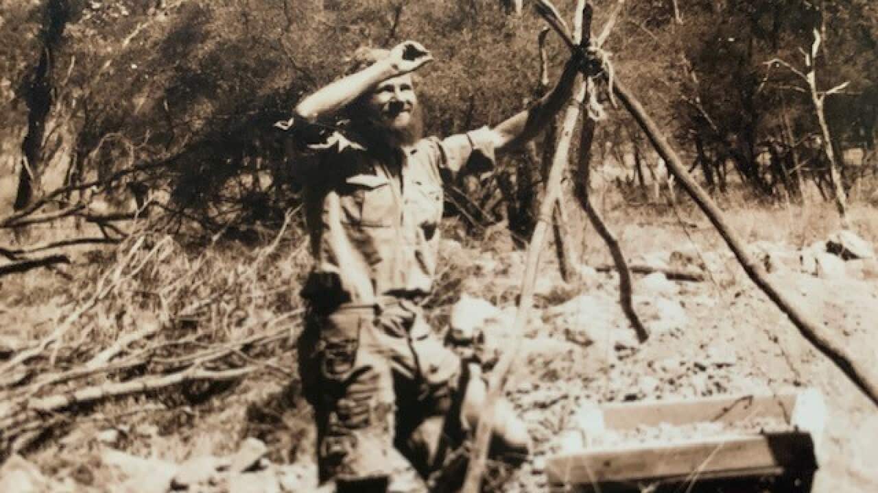 Sisto Ruchin in the Willows Gemfields digging for sapphires.