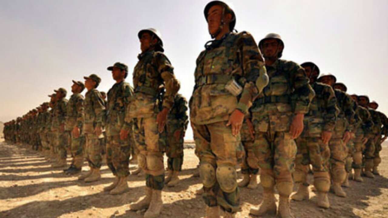 Afghan Army during exercise