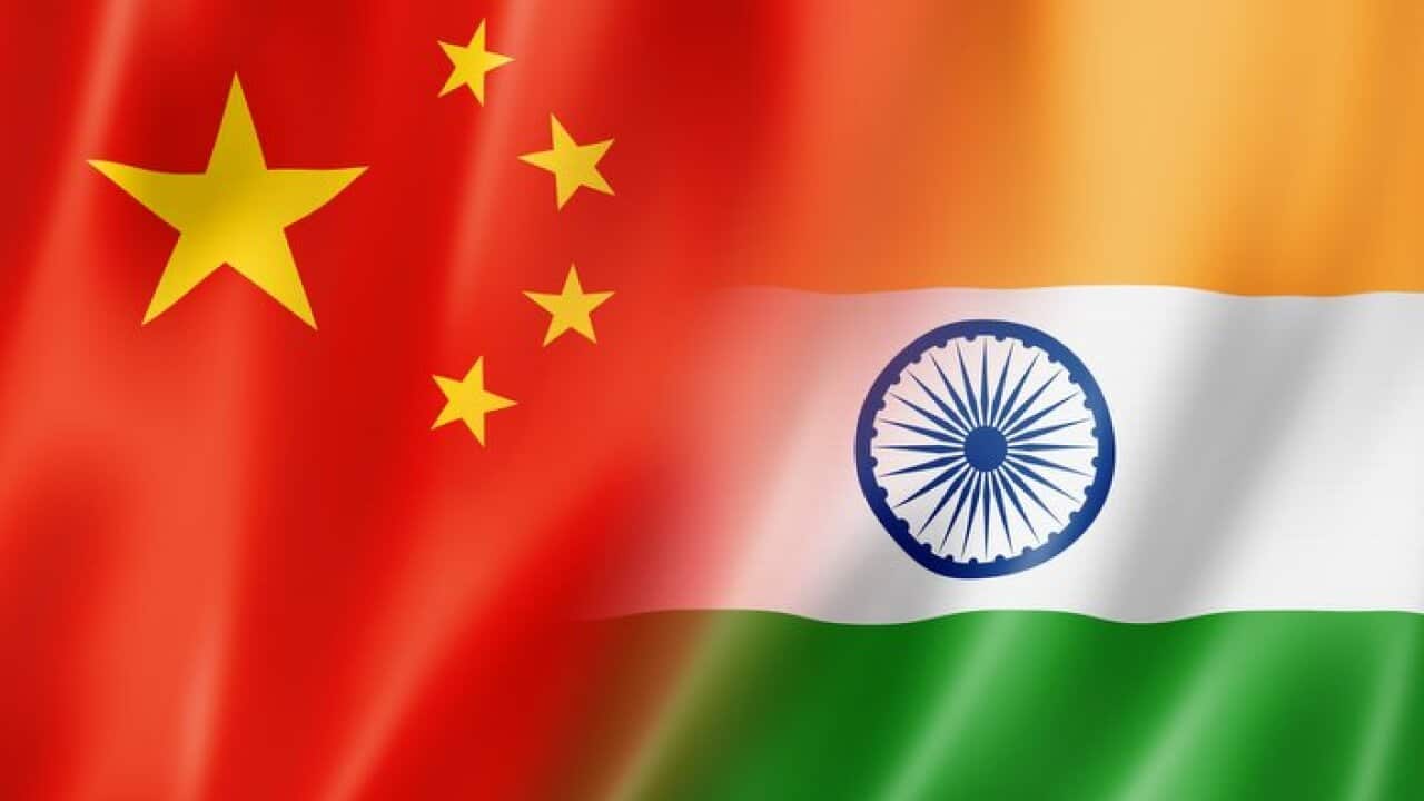 China and India flag