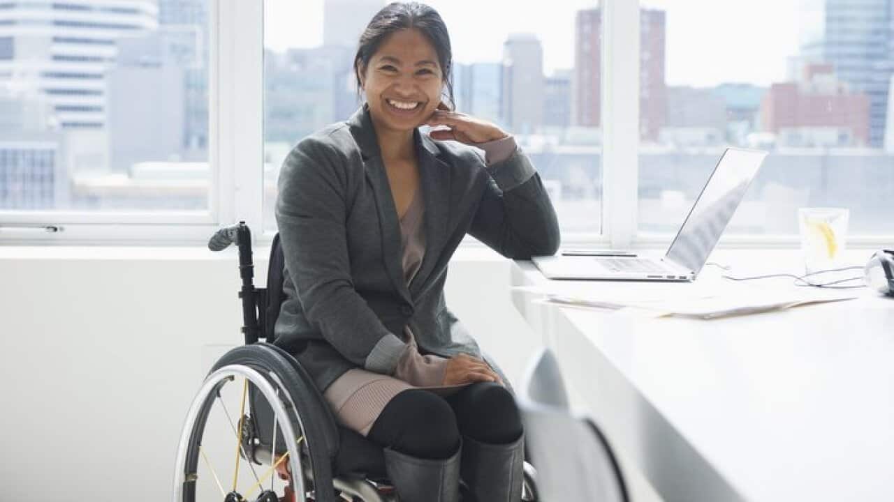 Businesswoman with disability