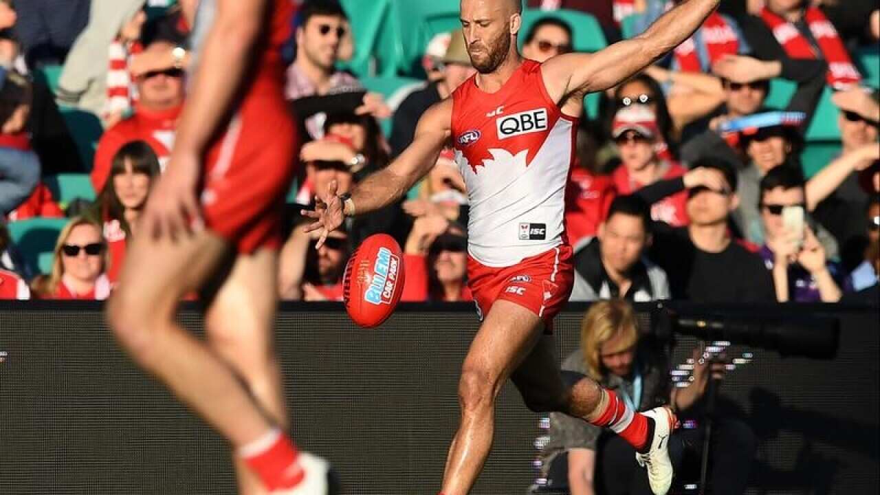 Jarrad McVeigh of the Swans