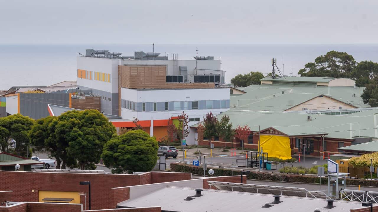 The North West Regional Hospital is seen closed in Burnie, Tasmania, Tuesday, April 14, 2020