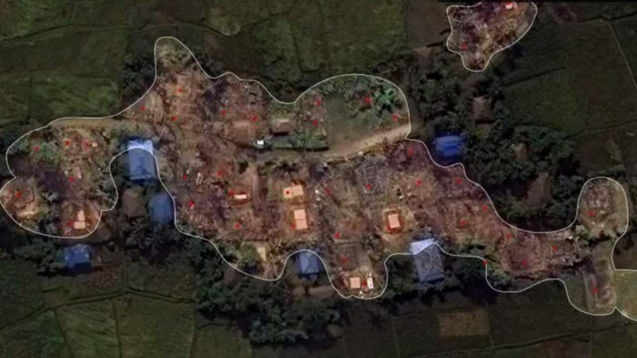 Rohinghya village destroyed