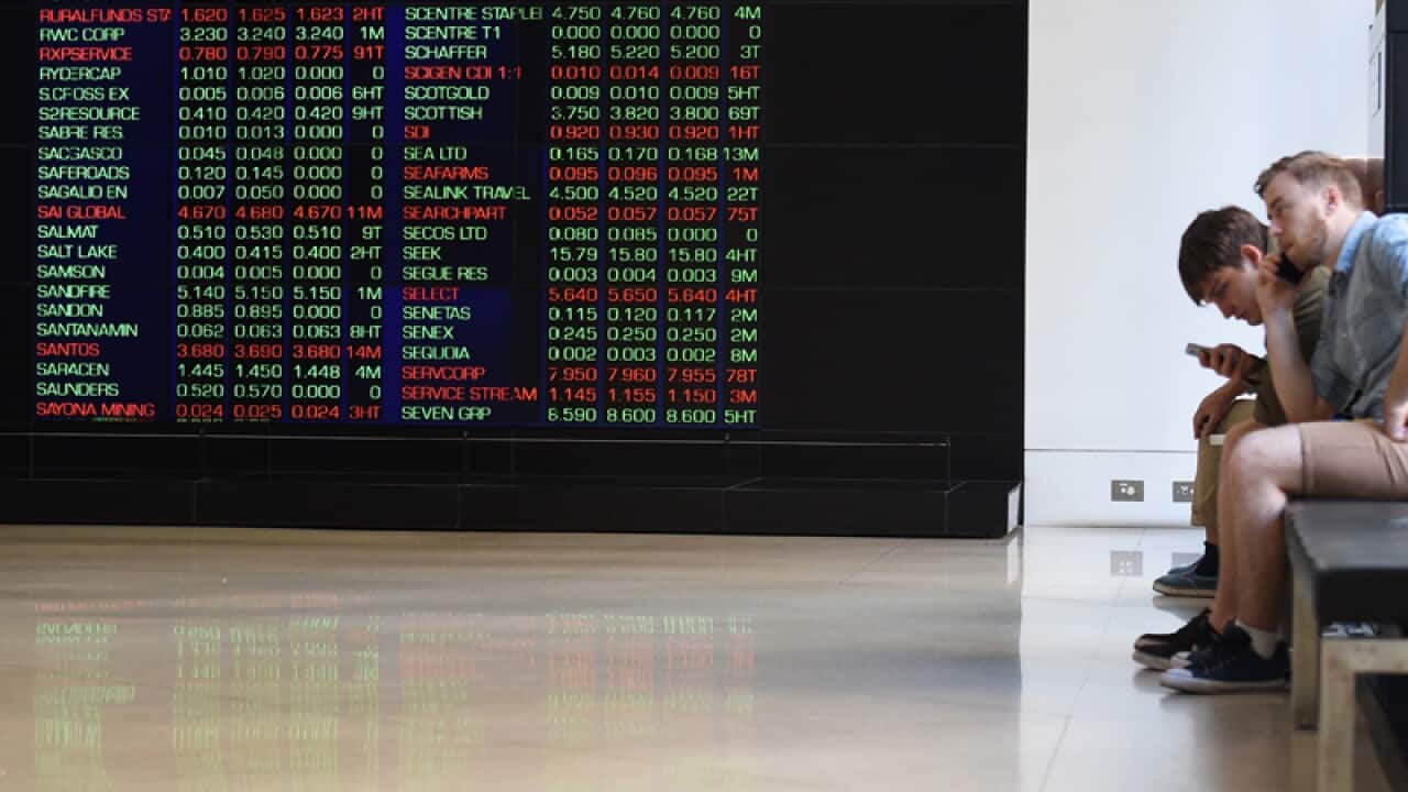 Market gains at the Australian Securities Exchange