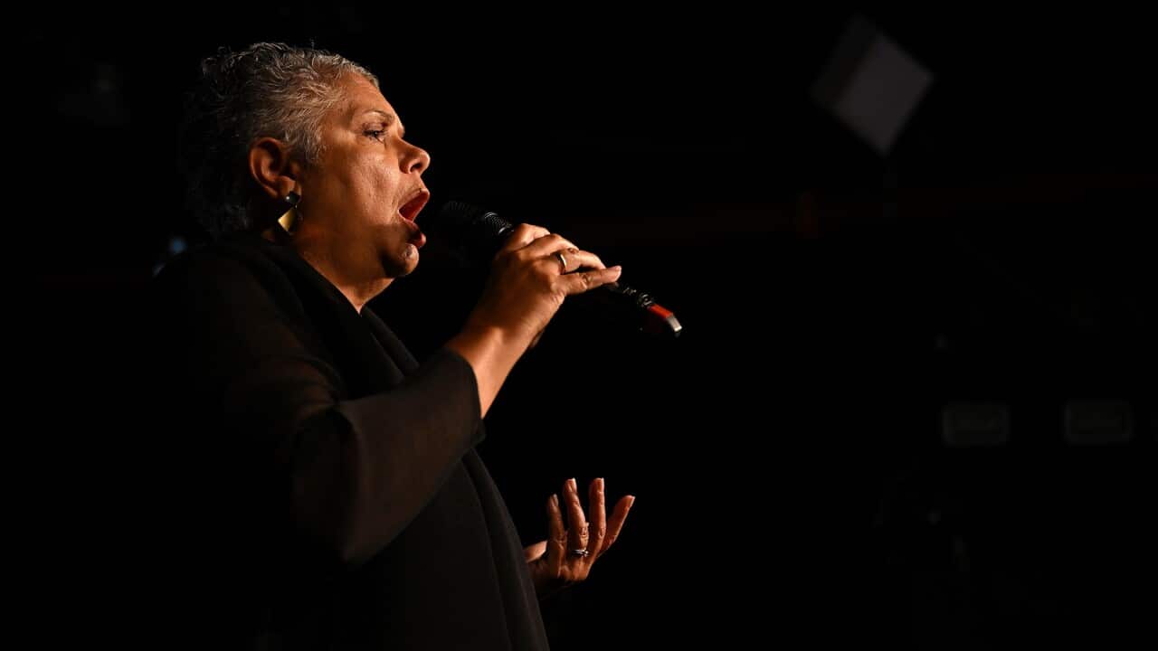 Professor Deborah Cheetham performs at the Hotel Esplanade, Melbourne.