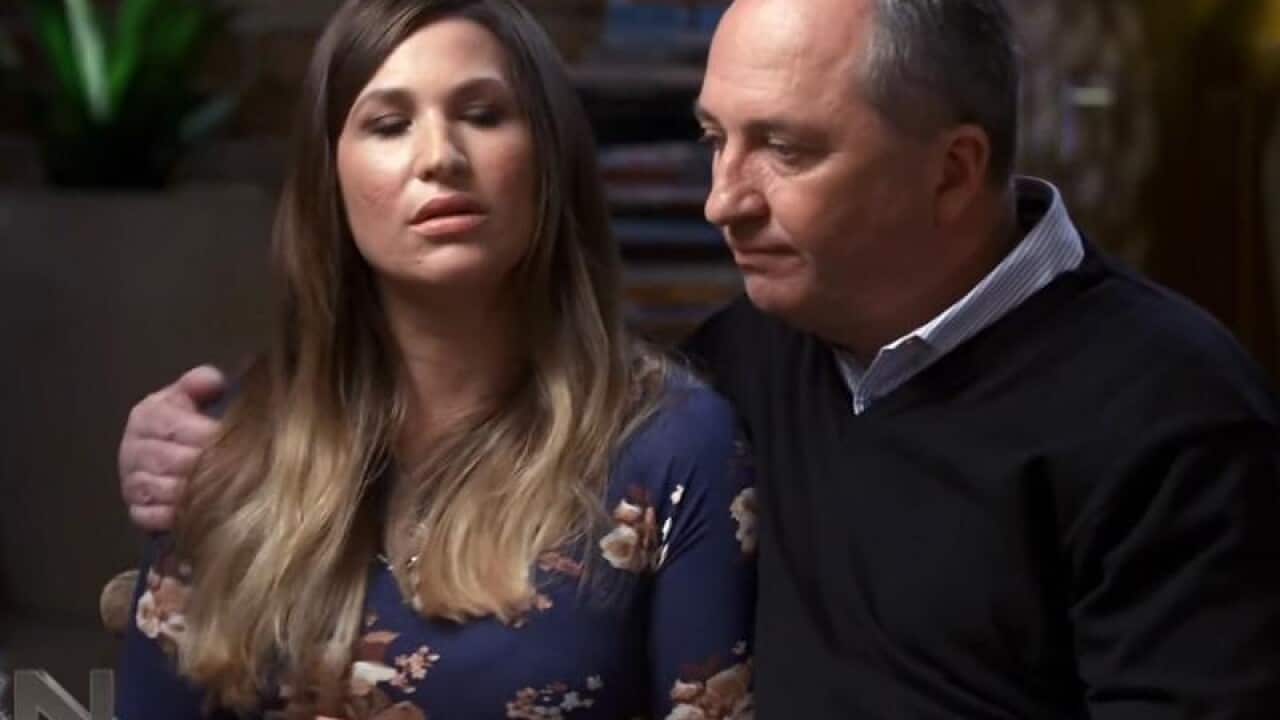 Barnaby Joyce and Vikki Campion during the Channel 7 interview