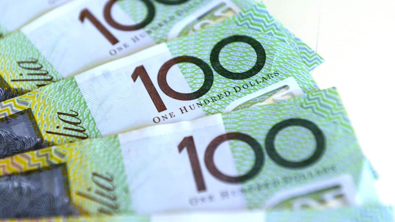 $100 Australian dollar notes, pictured in Brisbane,