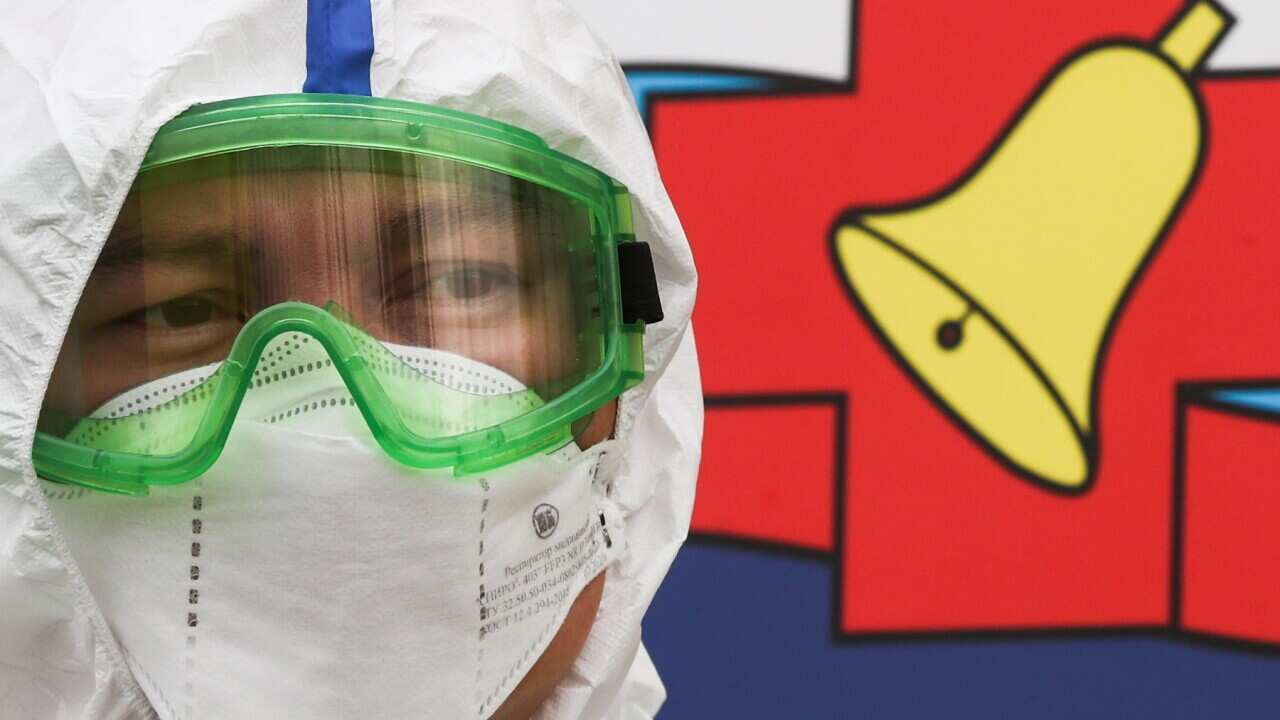 A medical worker in Russia