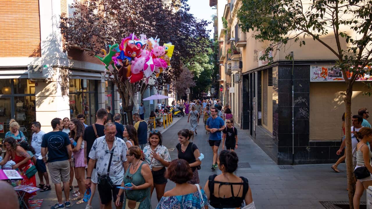 Traditional "Fiestas de Gracia" in Barcelona