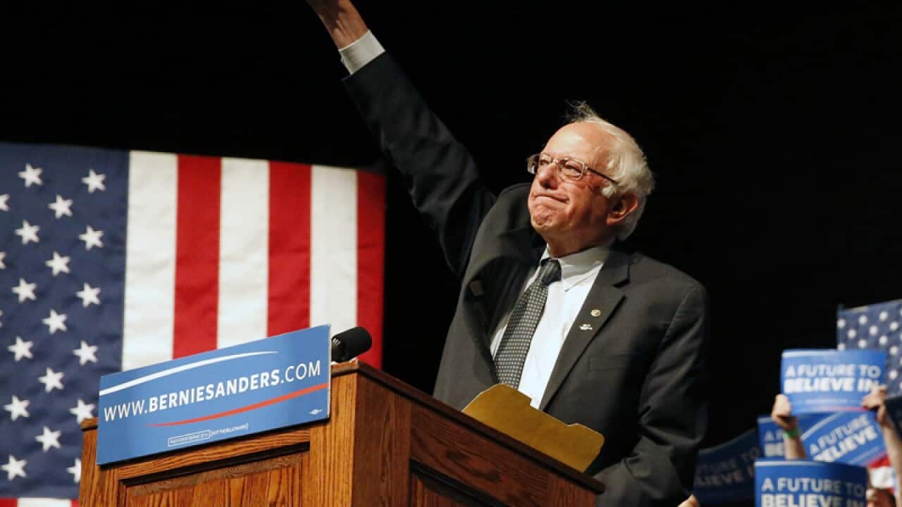 US Democratic presidential candidate Bernie Sanders