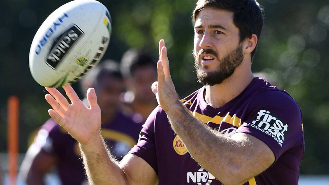 Ben Hunt during Brisbane Broncos training