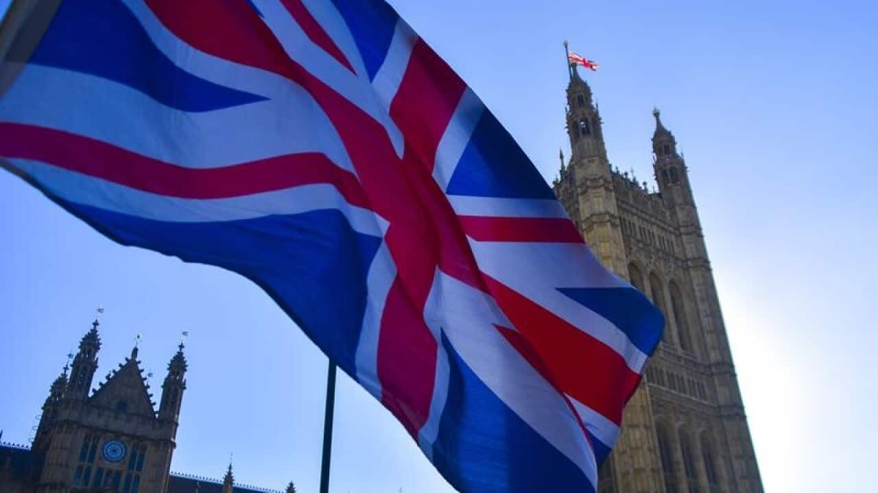 Union Jack over Westminster