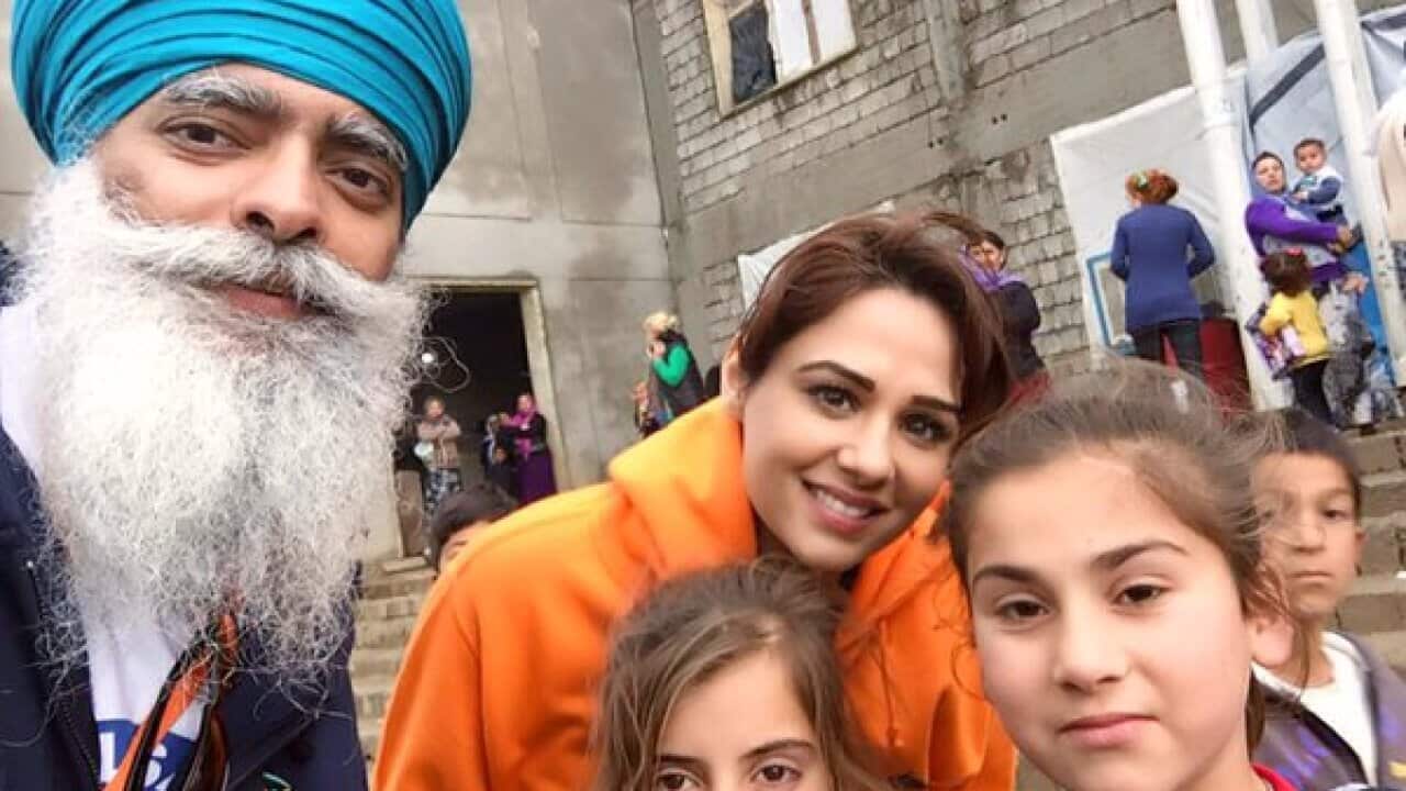 Mandy Takhar in Iraq
