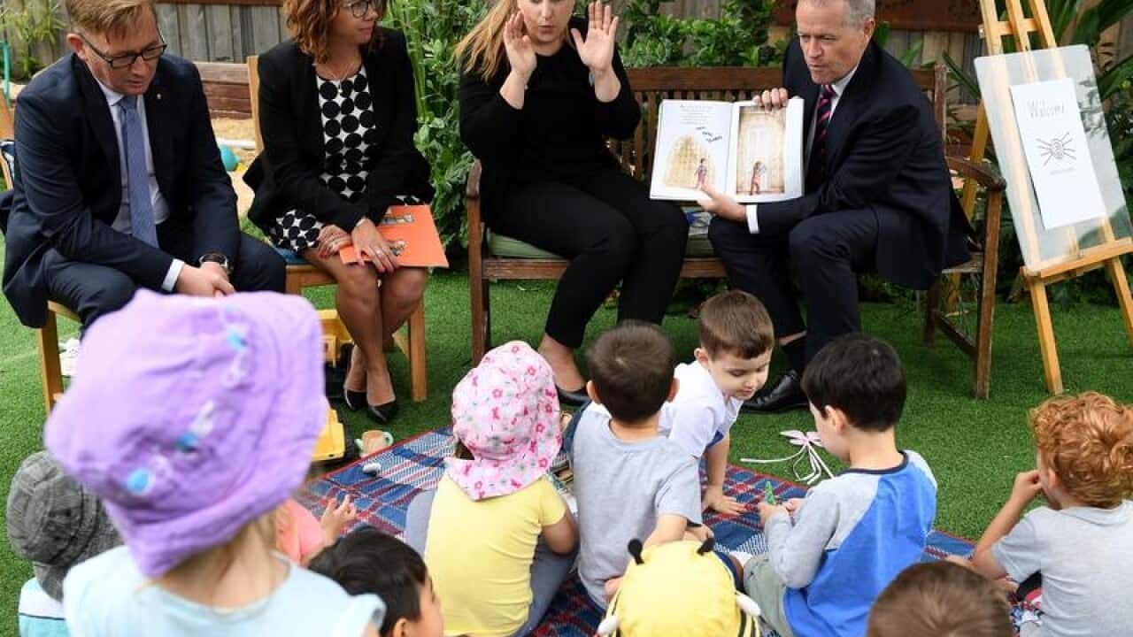 Bill Shorten, Brian Owler (far left) Amanda Rishworth, Suzan Baljevic