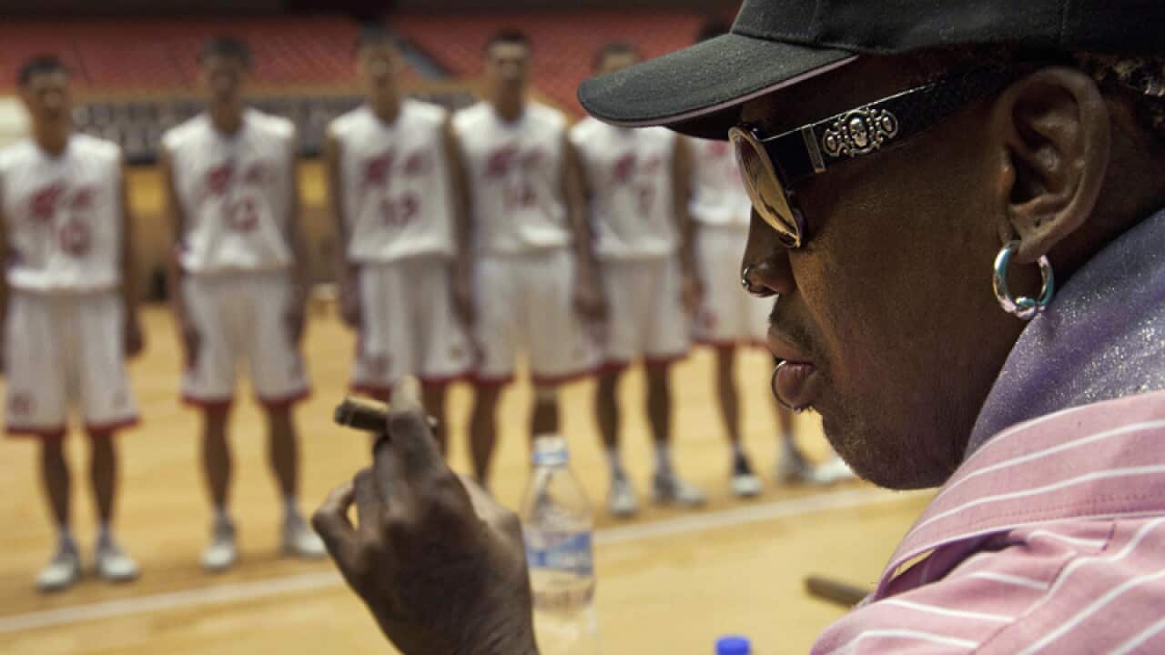 Former NBA basketball player Dennis Rodman
