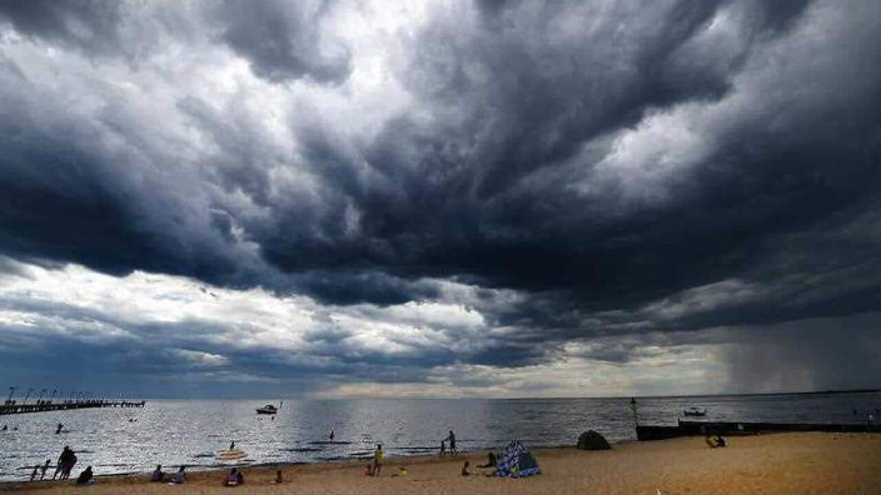 Storm clouds approaching in Frankston