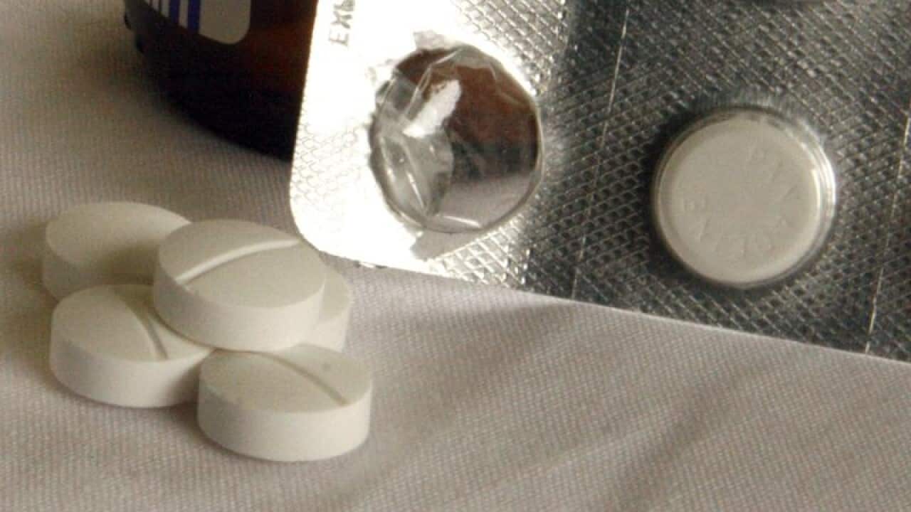 A jar and packet of medication in Sydney