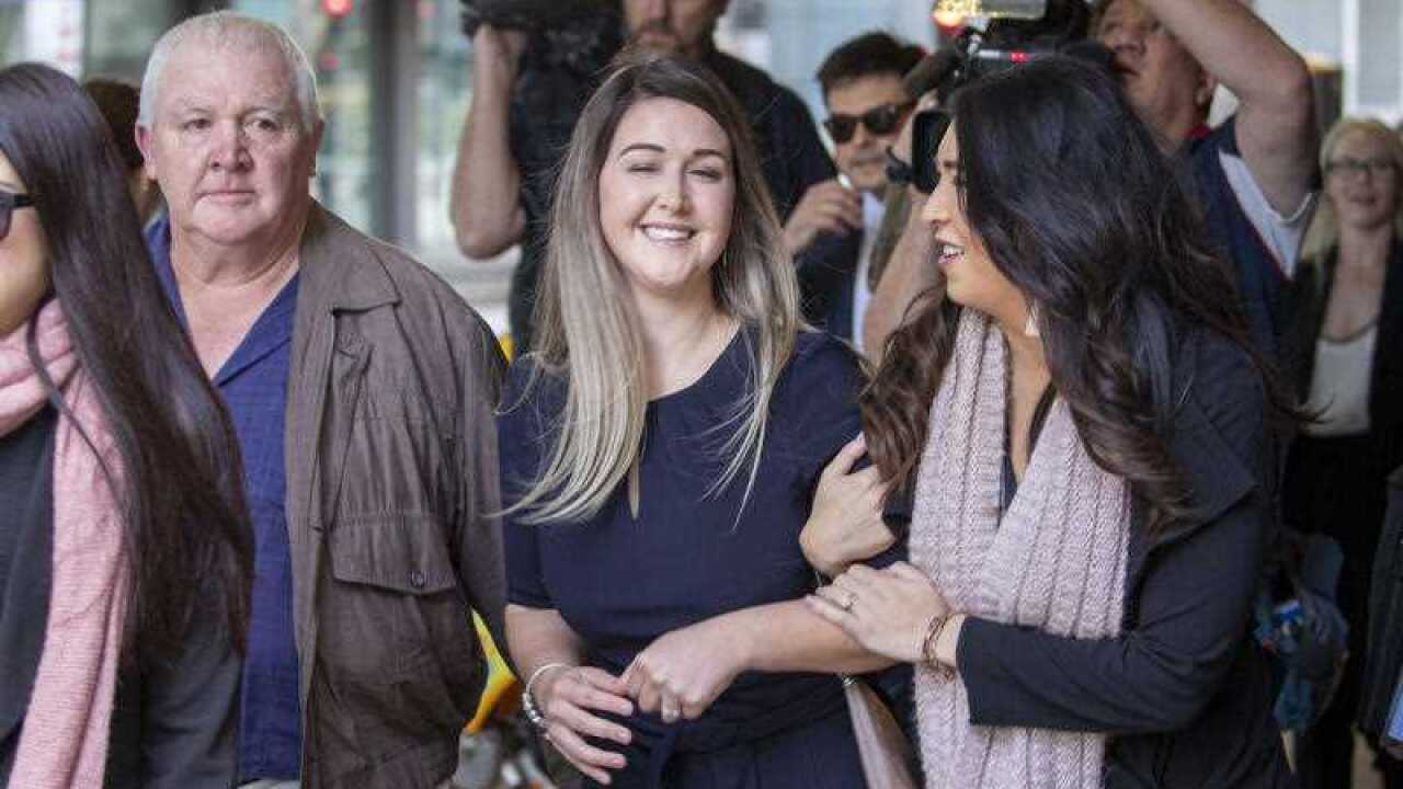 Ayla Cresswell leaves the Supreme Court in Brisbane after being granted the right to use her dead boyfriend's sperm to have a baby, Brisbane, Wednesday, June 20, 2018.