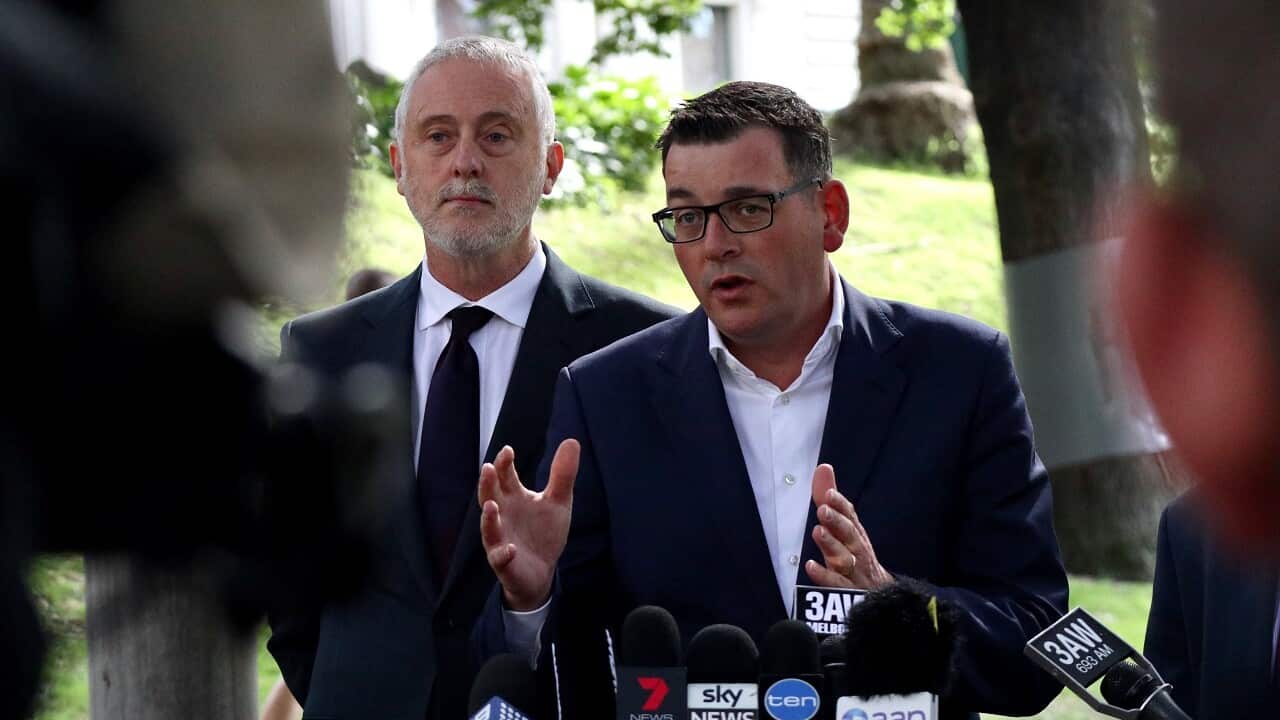 Victorian Premier Daniel Andrews (right)