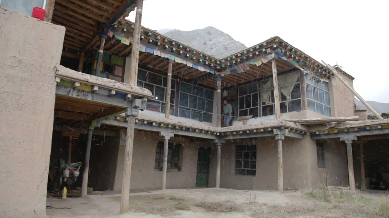 Traditional Tibetan buildings.