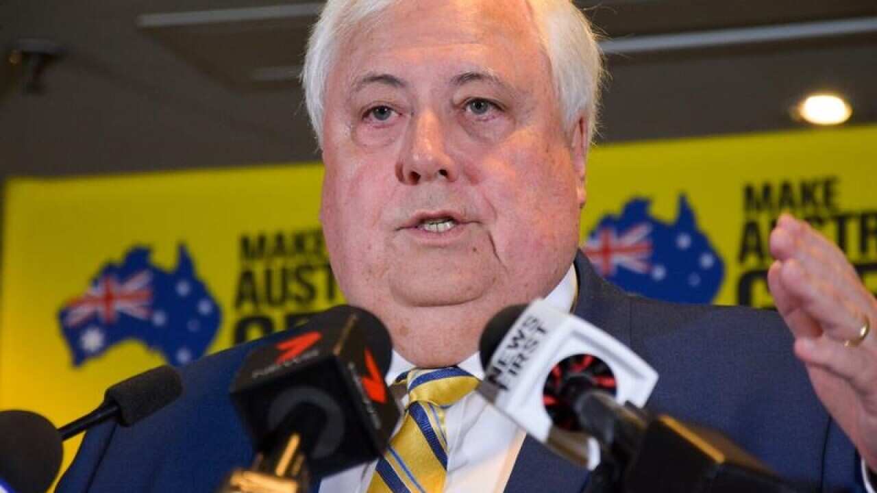 United Australia Party leader Clive Palmer