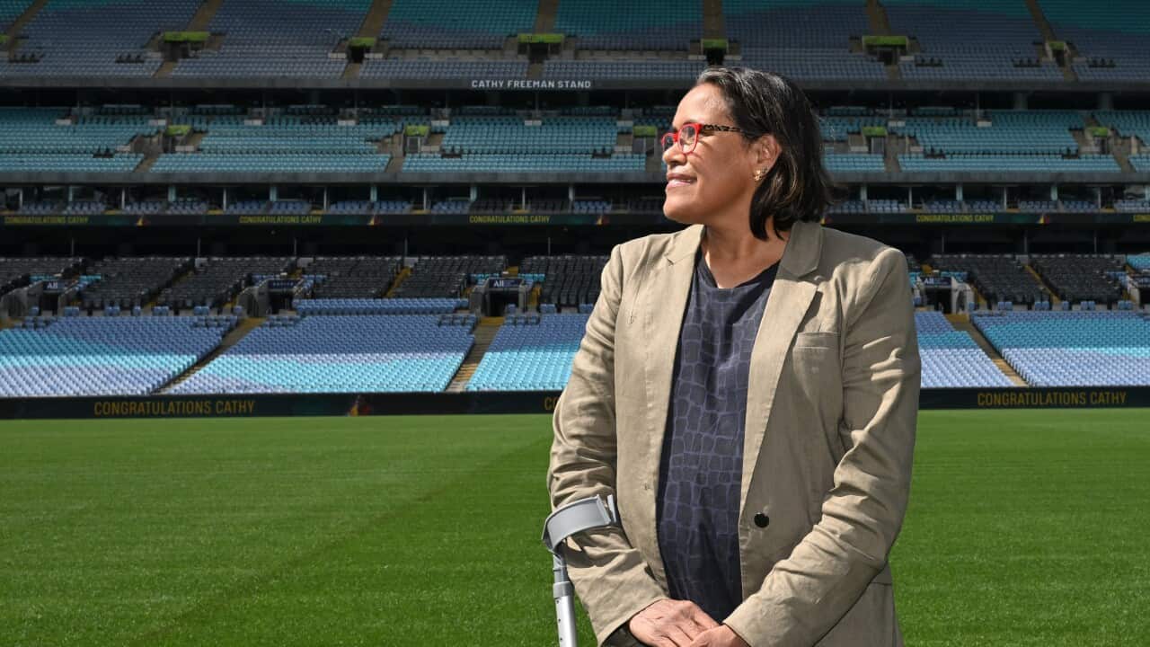 Cathy Freeman stand unveiled at the site of her iconic victory | SBS NITV