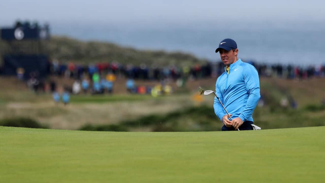 Northern Ireland's Rory McIlroy during preview day four of The Open Championship 2019 at Royal Portrush Golf Club
