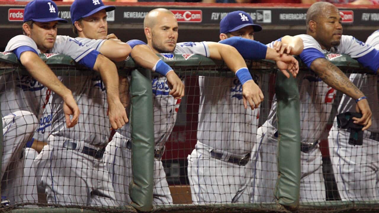 Players from the Los Angeles Dodgers