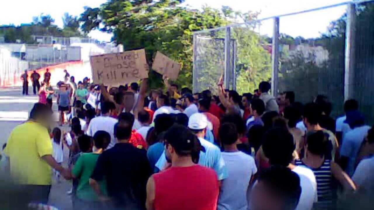 Nauru protest