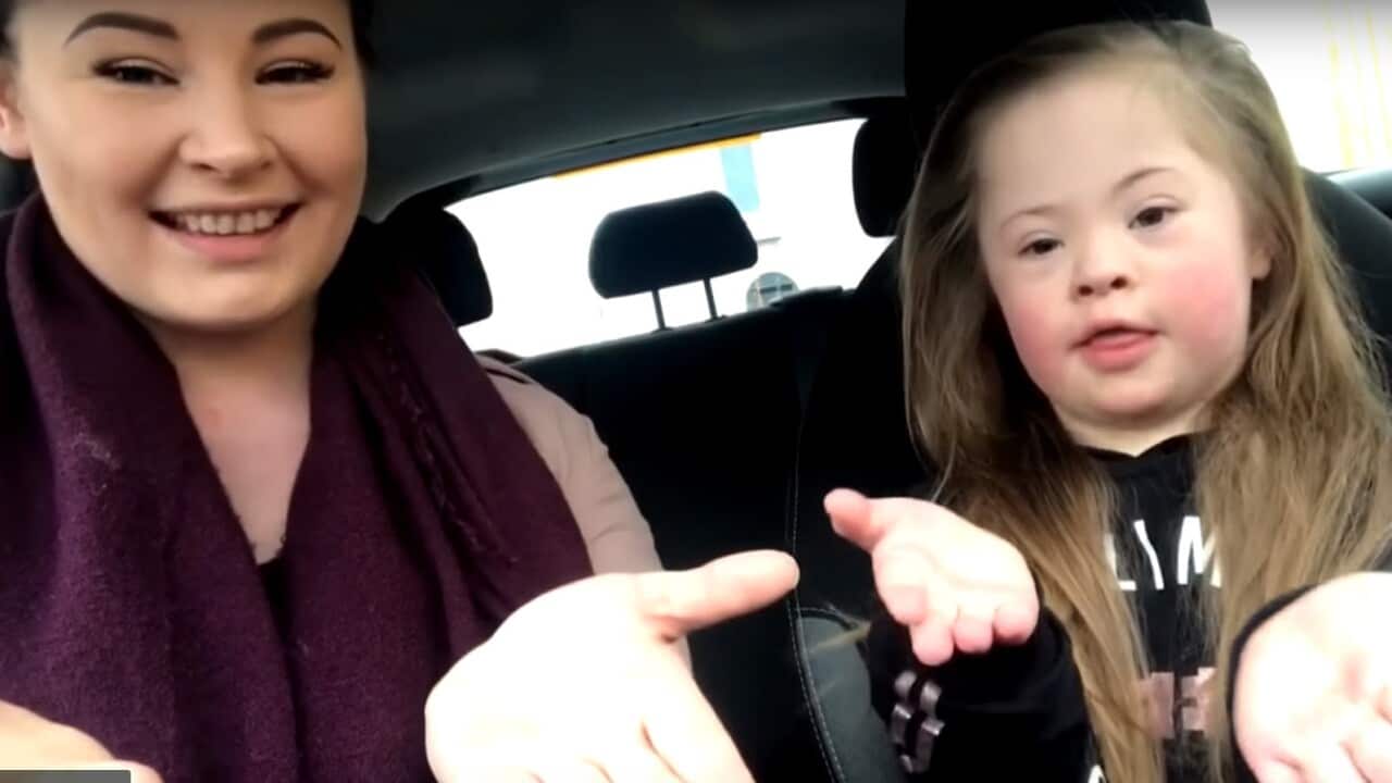 Carpool Karaoke - style video celebrating children with Down syndrome