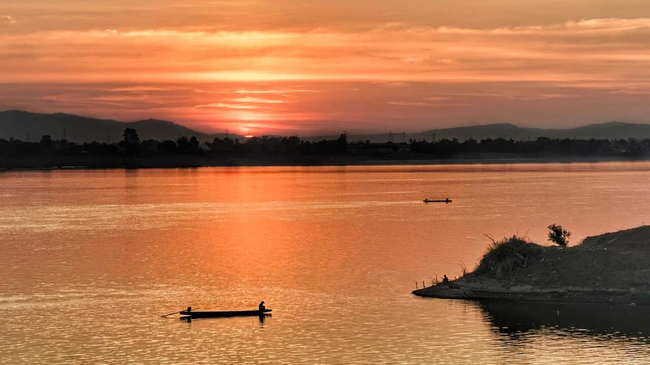 Mekong River at dusk- Pixabay