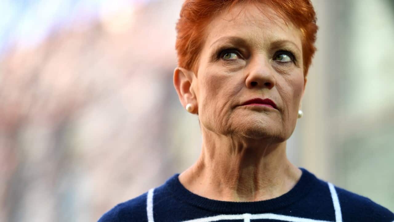 Pauline Hanson at Parliament House on May 31.