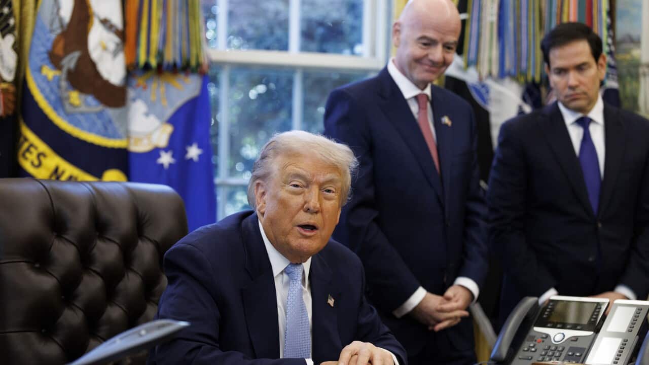 Vereinigte Staaten: Trump FIFA Task Force Meeting in the Oval Office