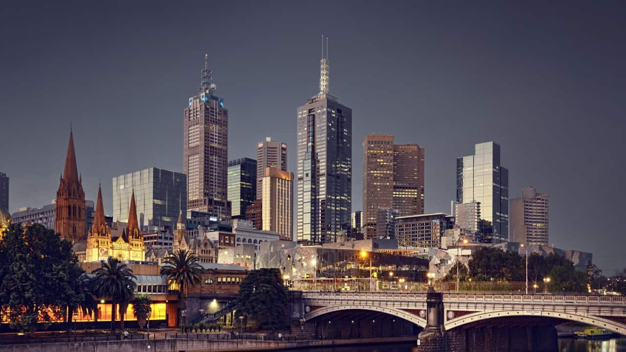 Melbourne City at night