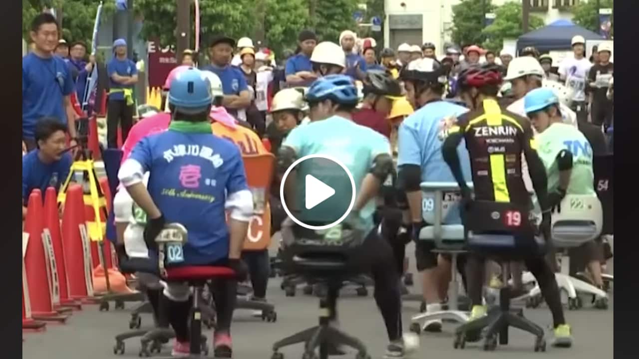 Japanese office chair racing