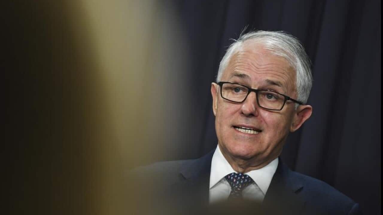 Malcolm Turnbull during a press conference on Monday.