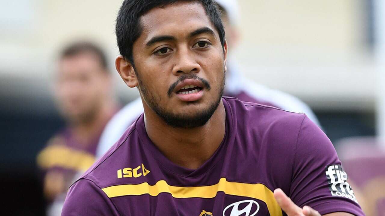 Anthony Milford during the Brisbane Bronco's training session