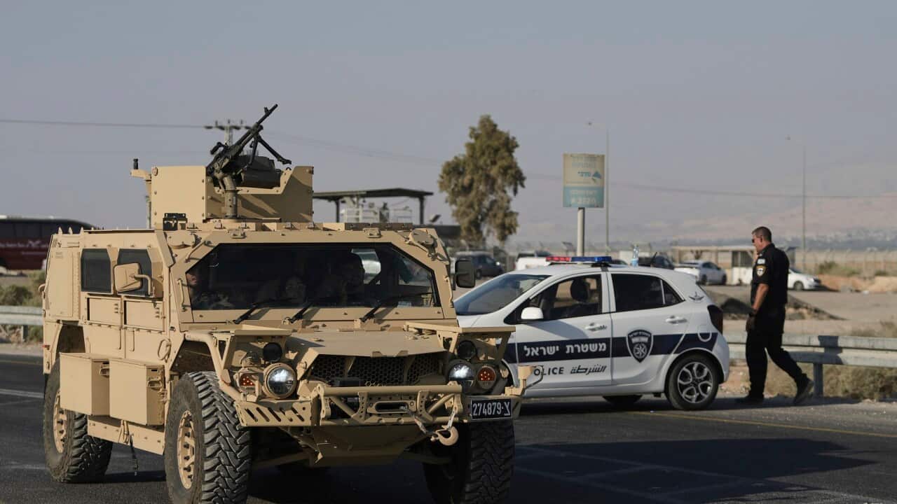 IDF troops at the Allenby Crossing between Israel and Jordan