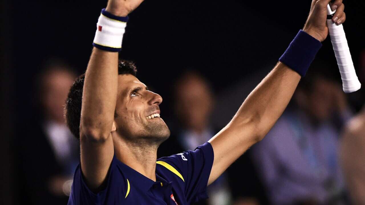 Novak Djokovic of Serbia