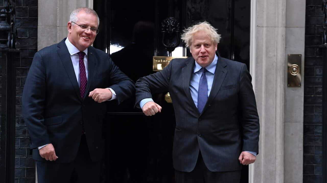 Scott Morrison urges Boris Johnson to seize a UK Free Trade Agreement.